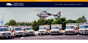 Screenshot for Camden County Ambulance District Website