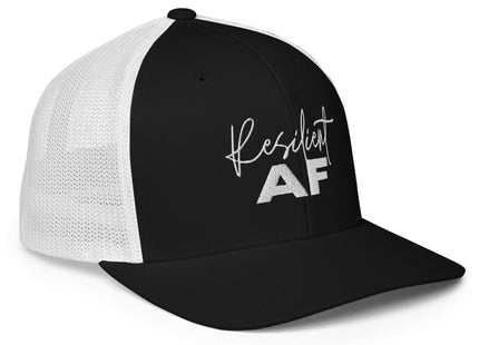 "Resilient AF" Closed-back Trucker Cap: Style That Speaks Strength