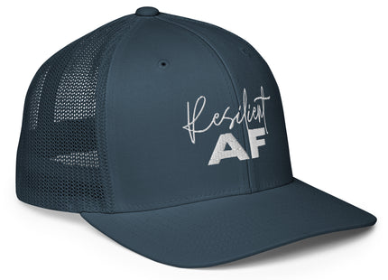 "Resilient AF" Closed-back Trucker Cap: Style That Speaks Strength