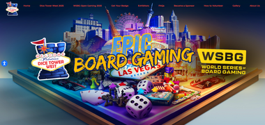 Dice Tower West Website Screenshot