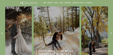 Screenshot of New Concept Photography Website