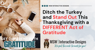 Ditch the Turkey Stock Image and Stand Out this Thanksgiving weekend with  DIFFERENT Acts of Gratitude
