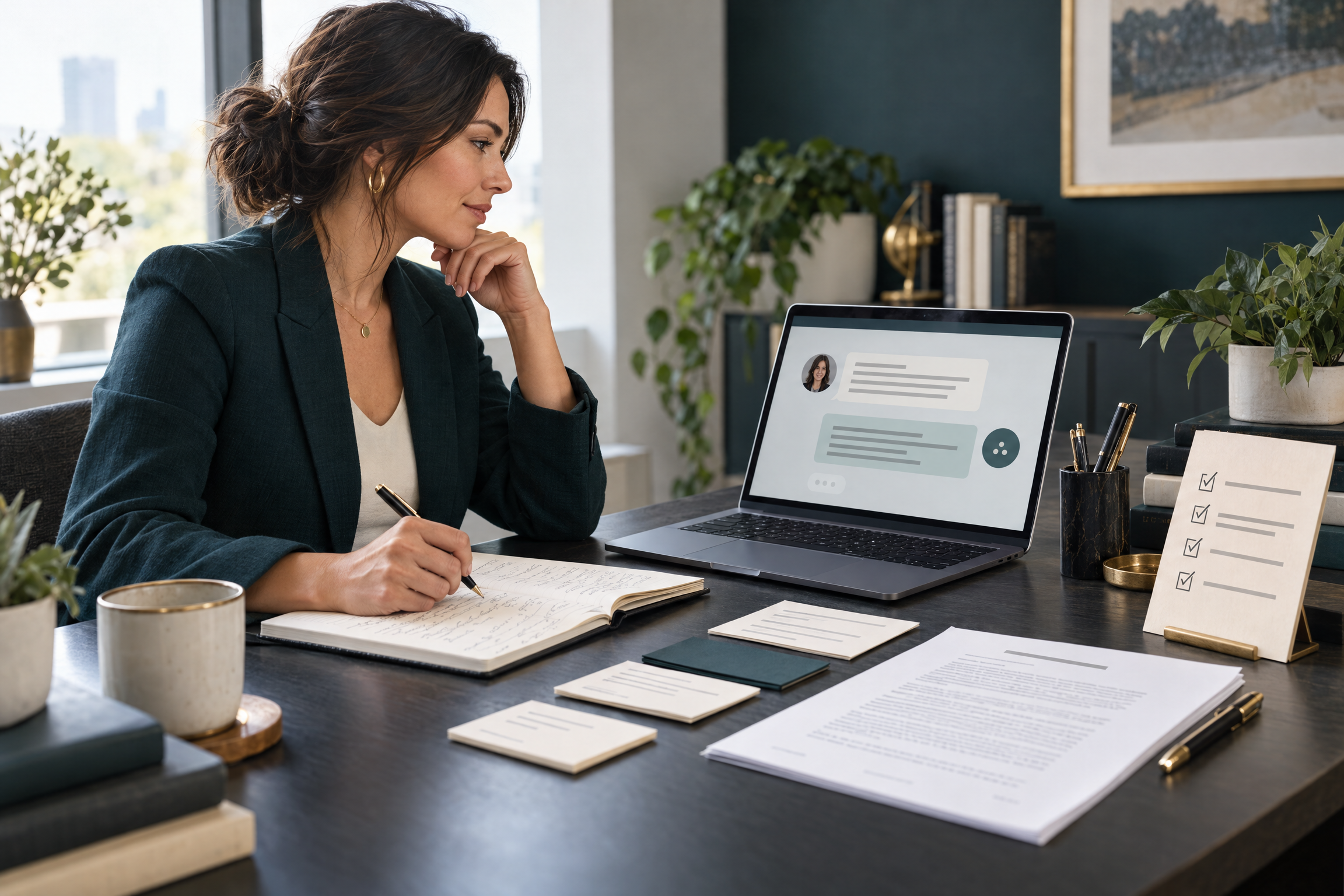 AI interviewing a subject-matter expert for a blog article