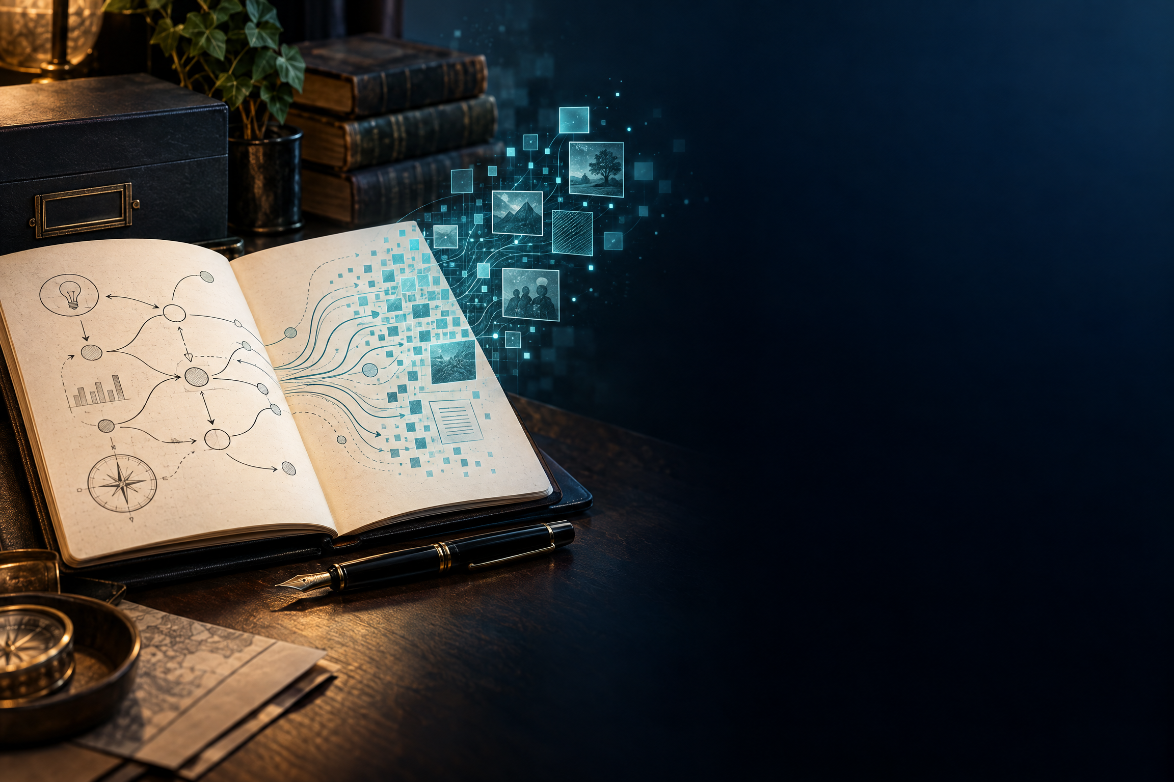 Notebook outlining a five-part Wisdom Inventory framework