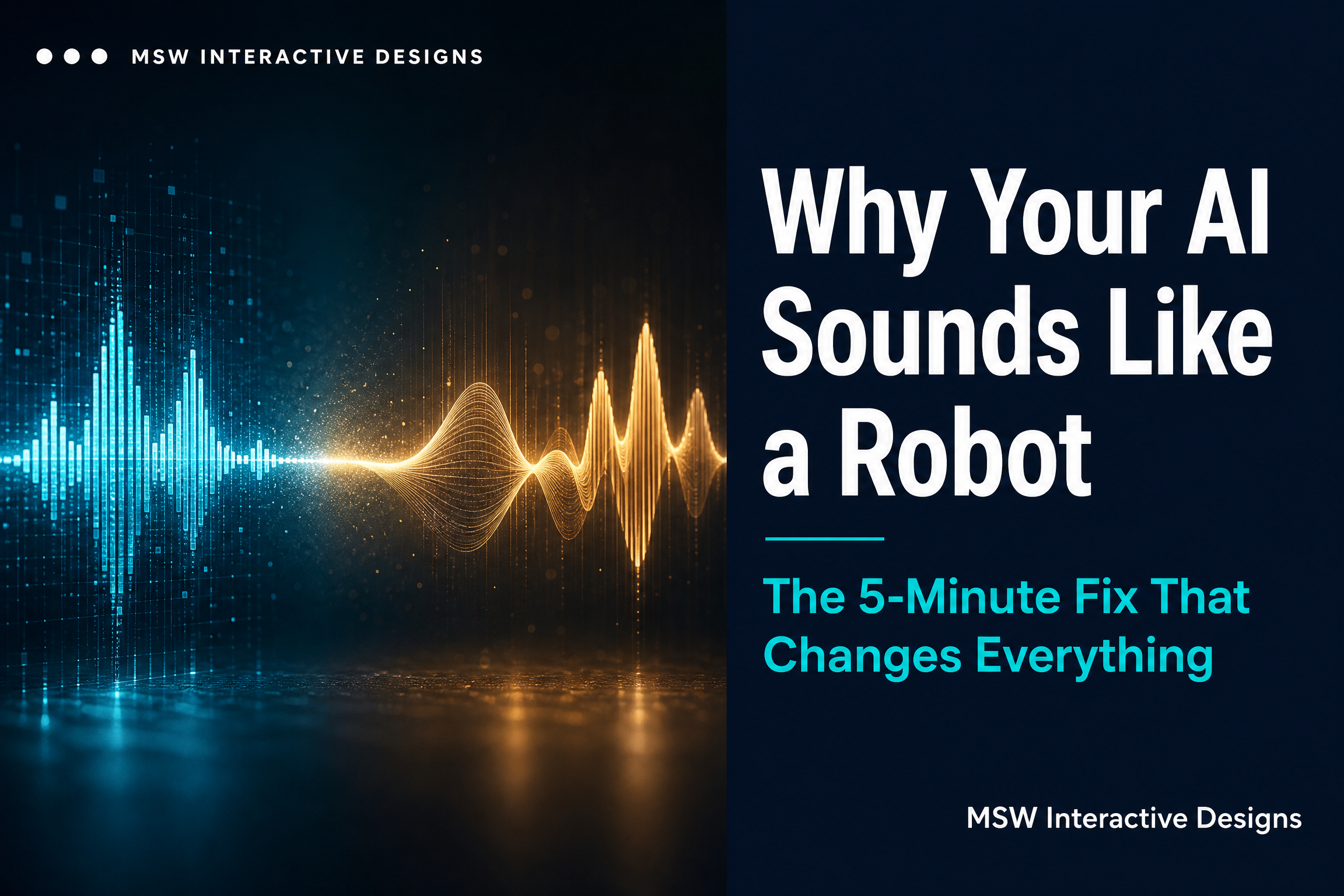 Why Your AI Sounds Like a Robot (and the 5-Minute Fix That Changes Everything)
