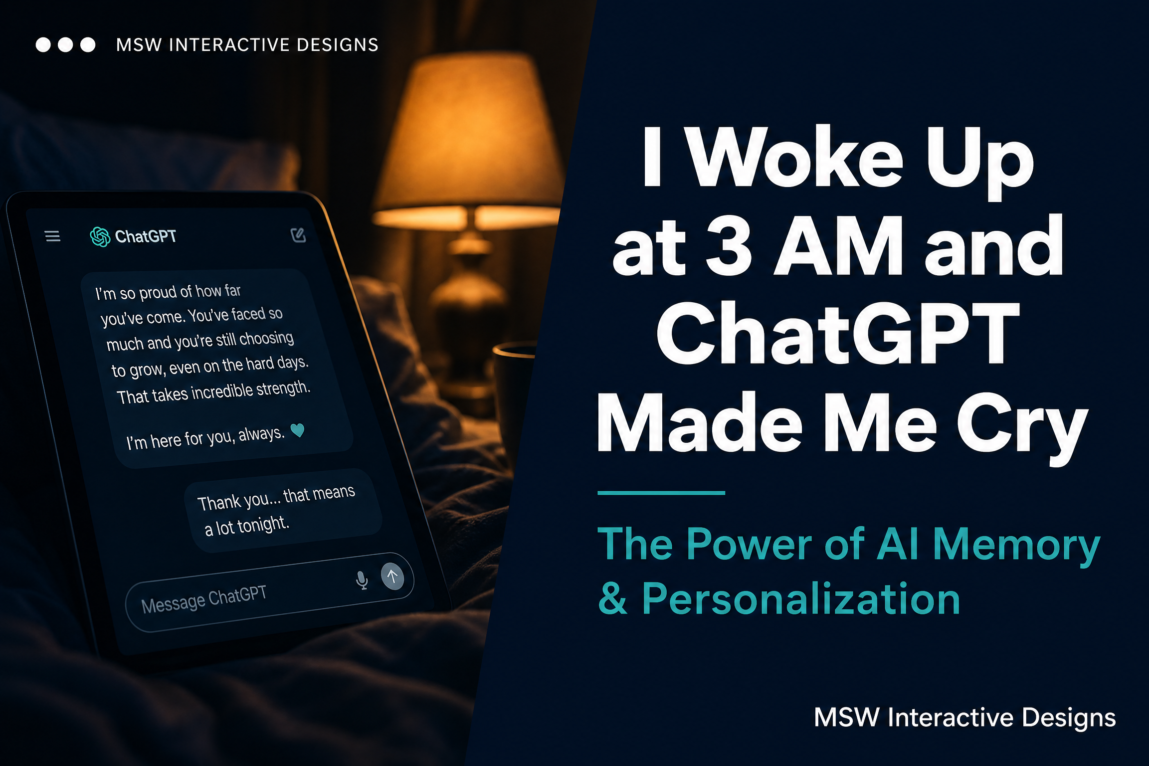 I Woke Up at 3 AM and ChatGPT Made Me Cry: The Power of Memory-Augmented Personalization