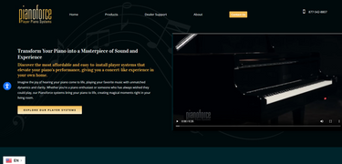 Screenshot if Pianoforce Website