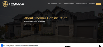 Thomas Construction Website Screenshot